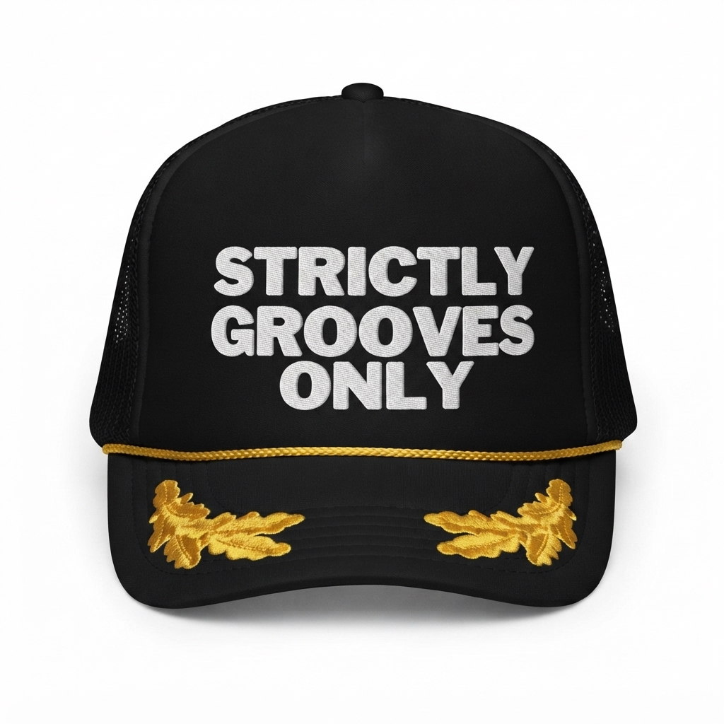 STRICTLY GROOVES ONLY CAPTAIN TRUCKER HAT